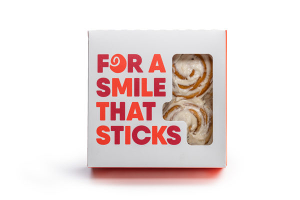 Take-away Mini roll packs (9 and 15 packs at participating locations) are the perfect treat for you to share! Double-frosted cinnamon rolls, packed with loads of flavour and frosting to ensure everyone enjoys a bite of heaven.