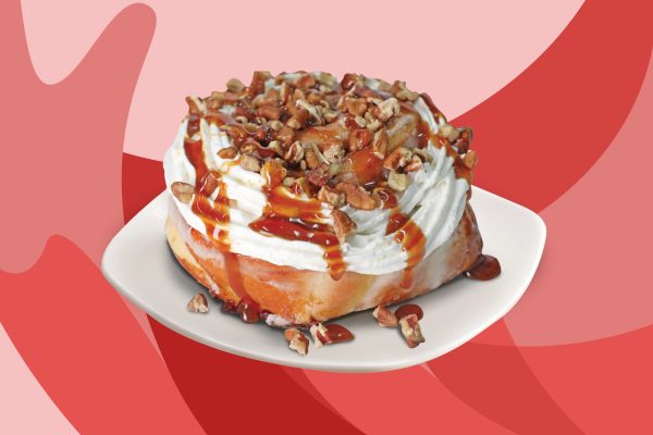 Everything you love about our original Cinnamon Roll, now with a sweet upgrade! The Nutty Maple Roll is topped with our rich and creamy maple glaze, roasted nuts, sweet whipped topping, and of course, our exquisite cream cheese frosting. It’s the perfect treat!
